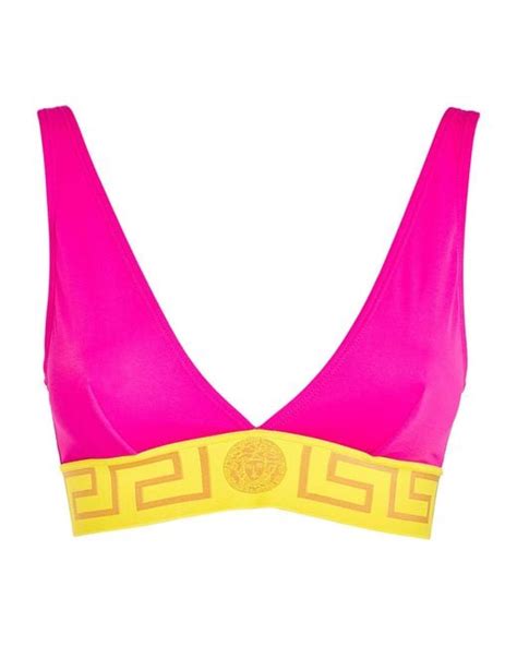 versace triangle bikini top|Versace Greca Border Bikini Top .